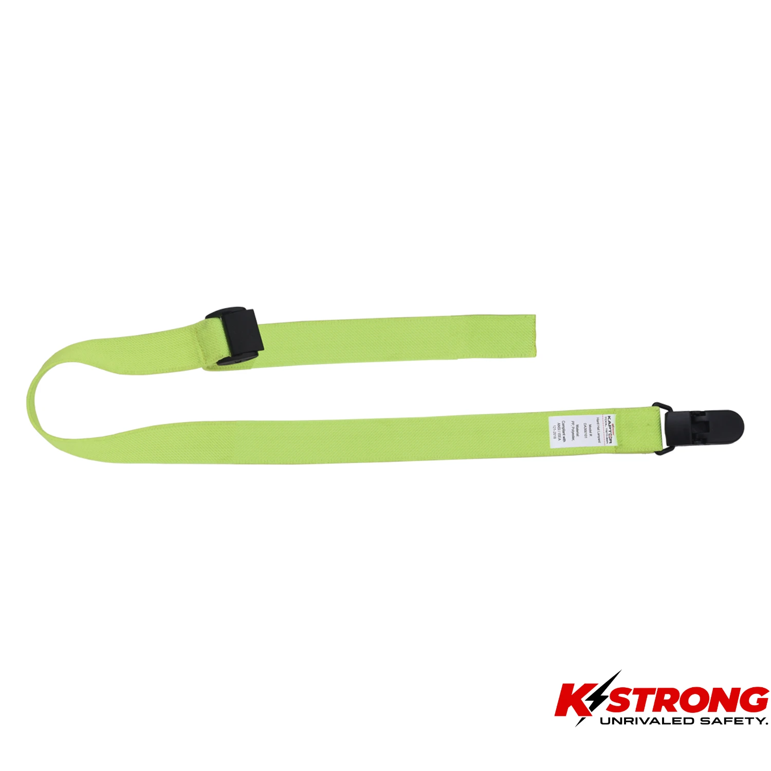 K STRONG Elastic Hard Hat Lanyard w/ Clamp