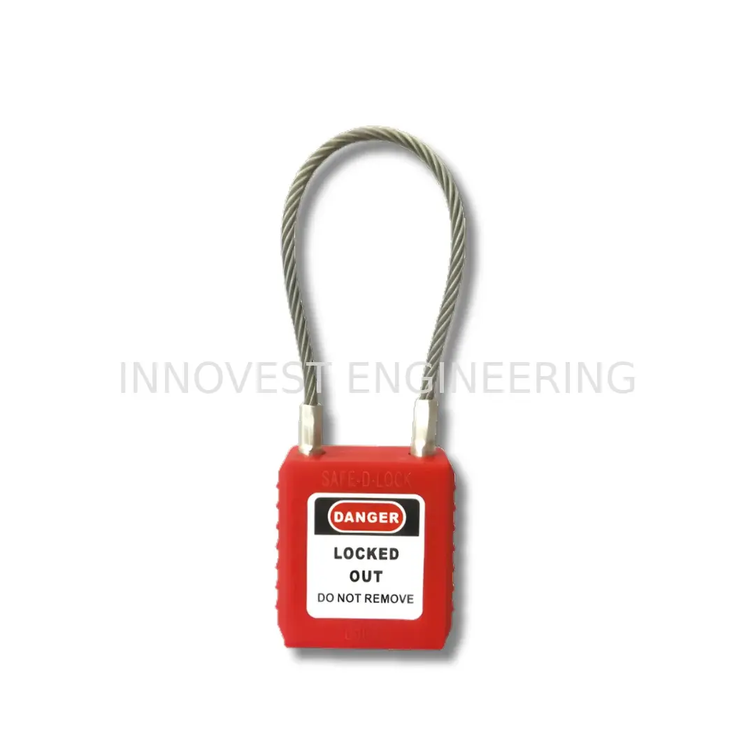 D-Lock V-PLC Steel Wire Safety Padlock