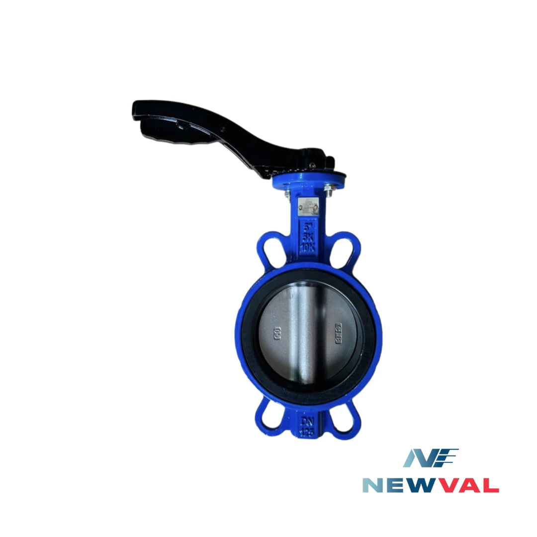 NEWVAL FIG BF500 DUCTILE IRON BUTTERFLY VALVE, WAFER TYPE WITH GEAR OPERATED