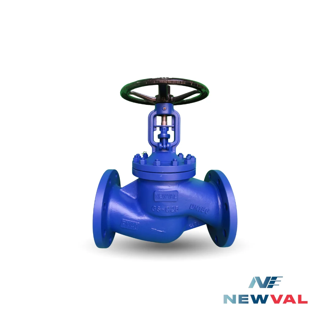 NEWVAL  GL203 CAST STEEL GSC-25N S-PATTERN GLOBE VALVE, PN40