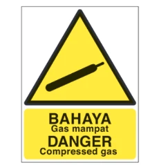 Warning Sign- Danger Compressed Gas