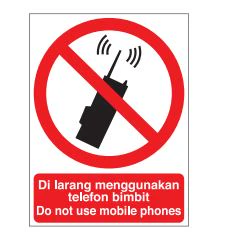 Proguard Prohibition Signs – Do Not Use Mobile Phones