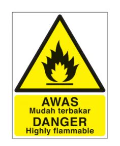 Warning Signs – DANGER Highly Flammable