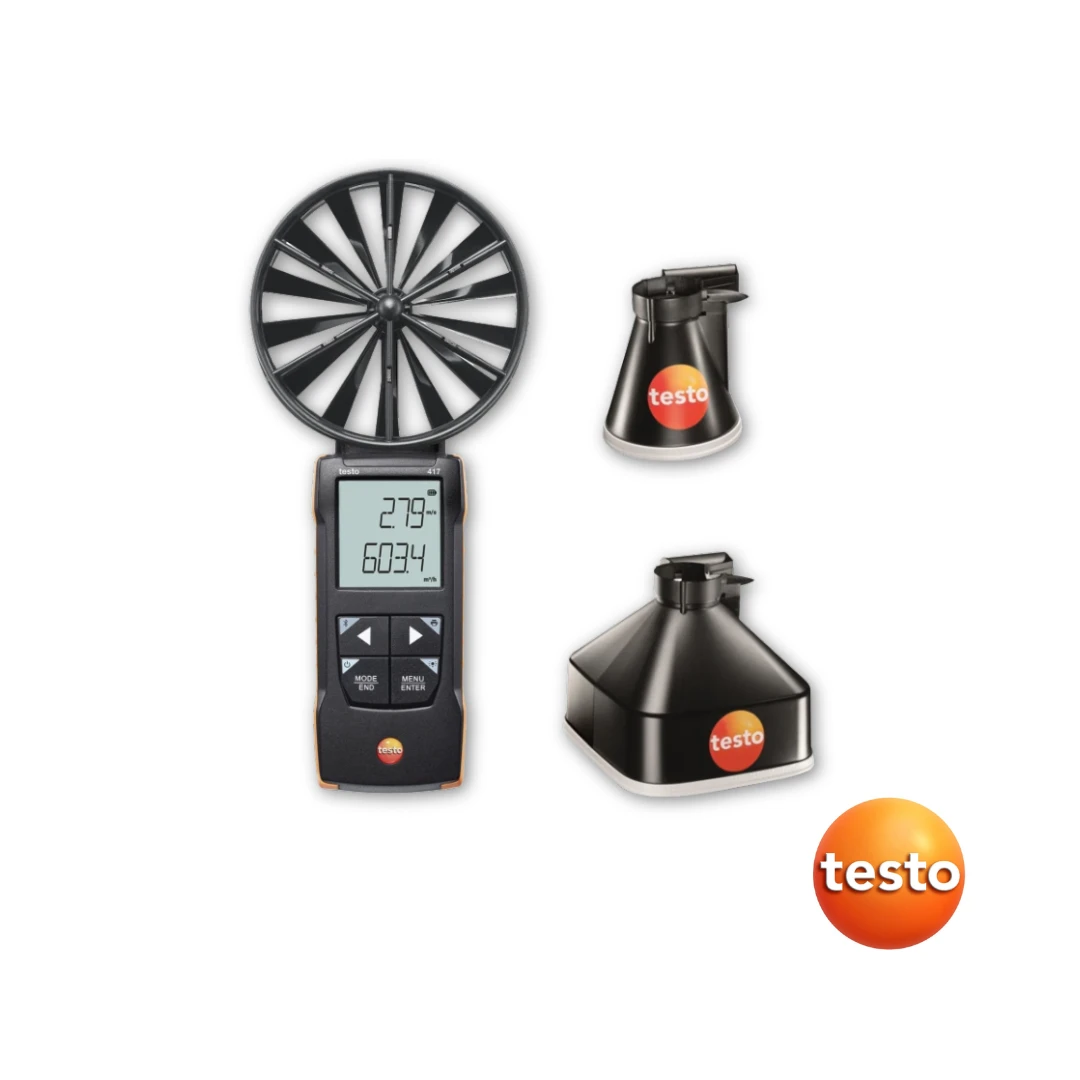 Testo 417 Kit 1 - Vane Anemometer with Funnels