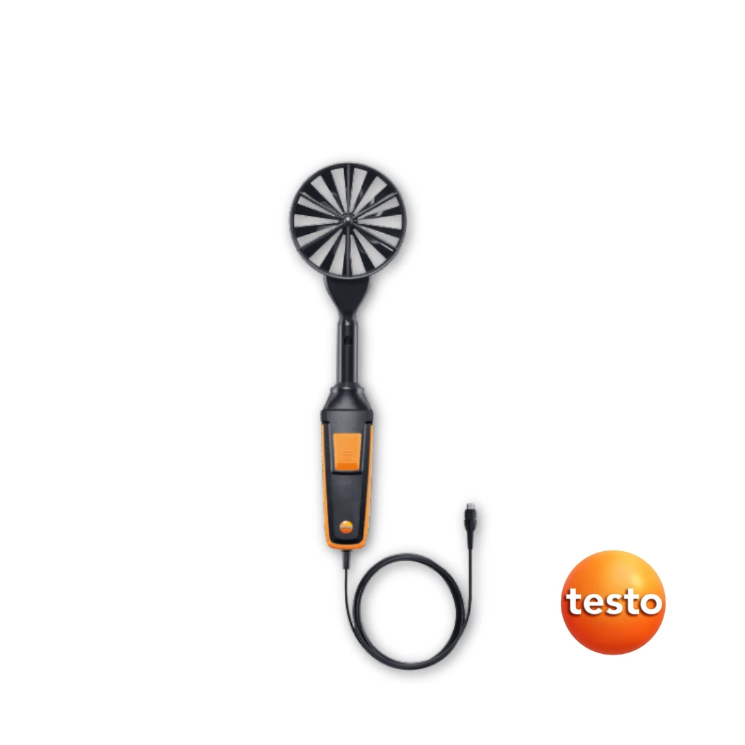 Testo 100mm Vane Probe with Temperature Sensor (Wired)