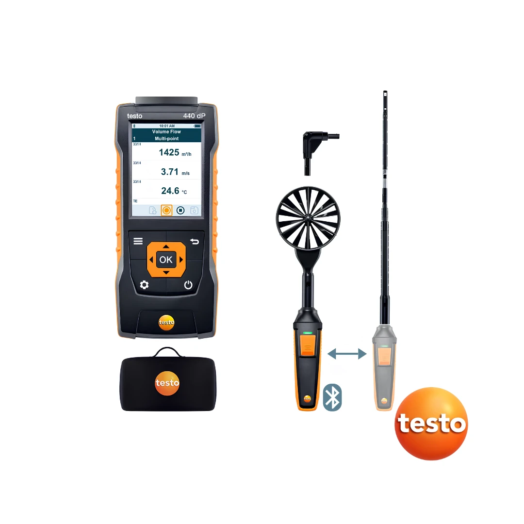 Testo 440 Delta P Air Flow ComboKit 1
