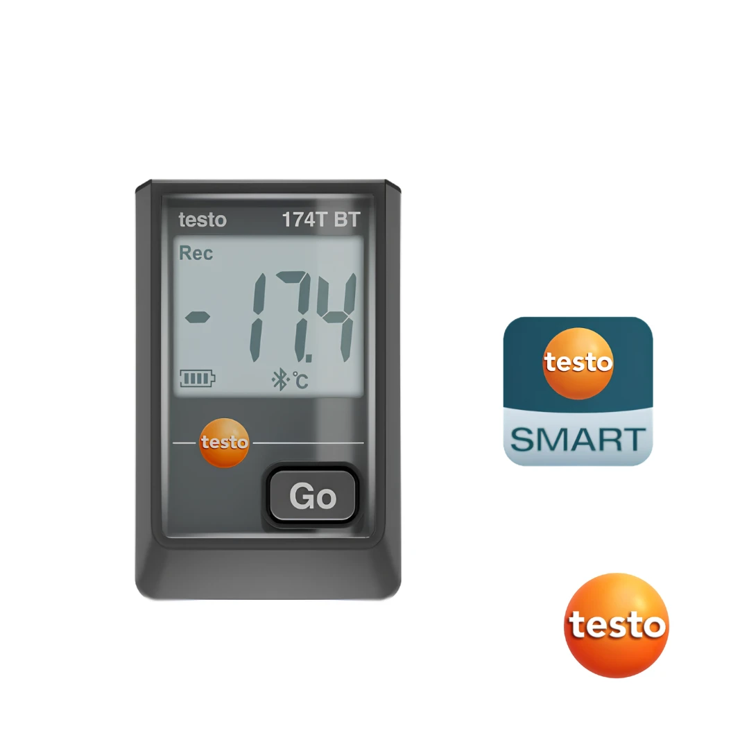 Testo 174 T BT - Mini Temperature Data Logger with Bluetooth and App Connection (0572-1742-02)