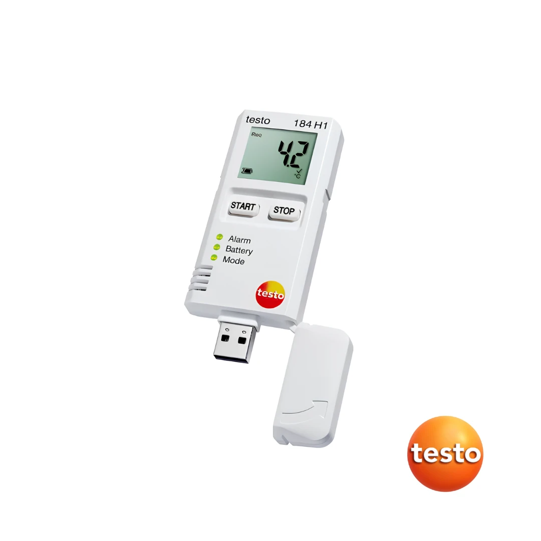 Testo 184 H1 - Air Humidity and Temperature Data Logger for Transport Monitoring
