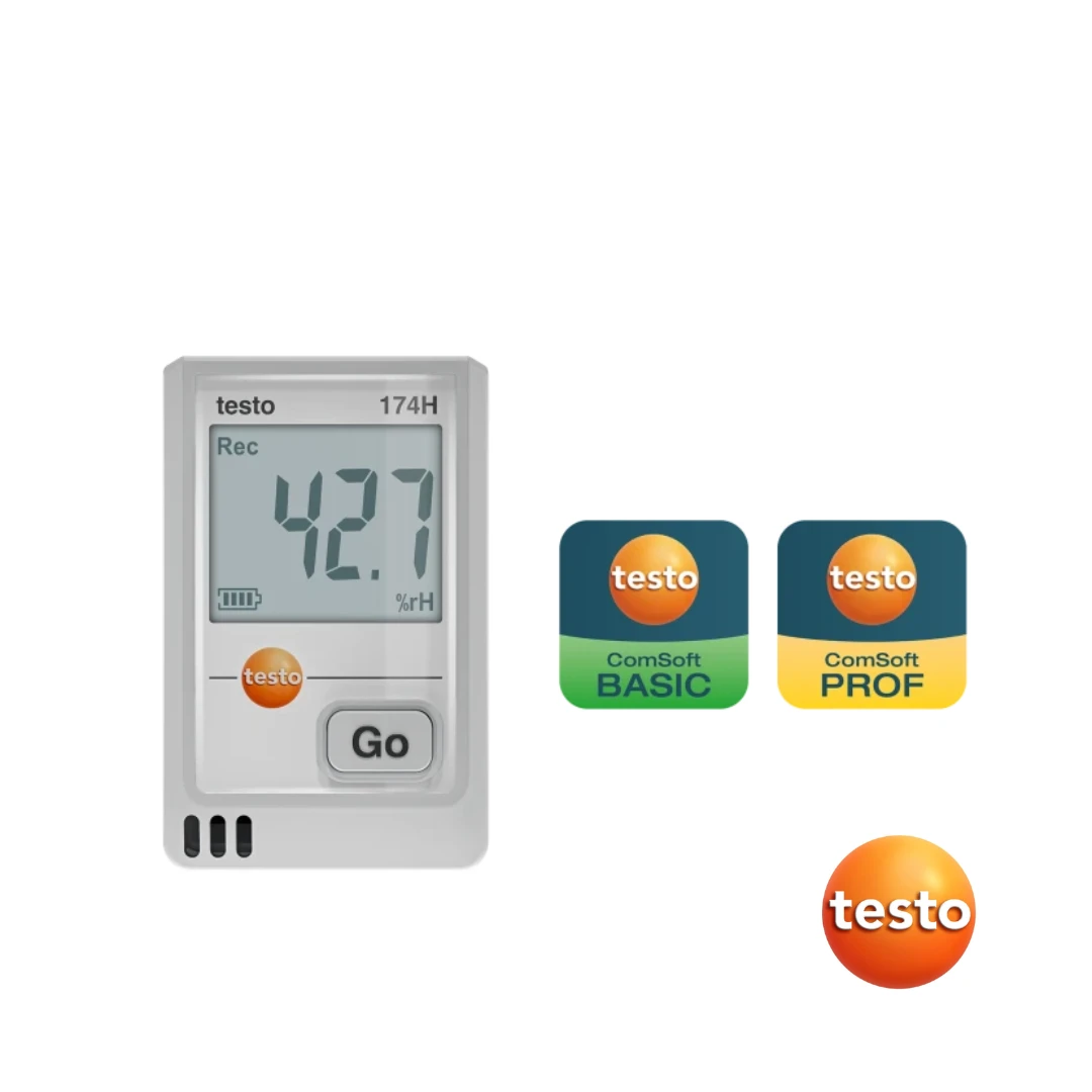 Testo 174 H - Mini Data Logger for Temperature and Humidity with USB-C and PC Software (0572-1741-01)