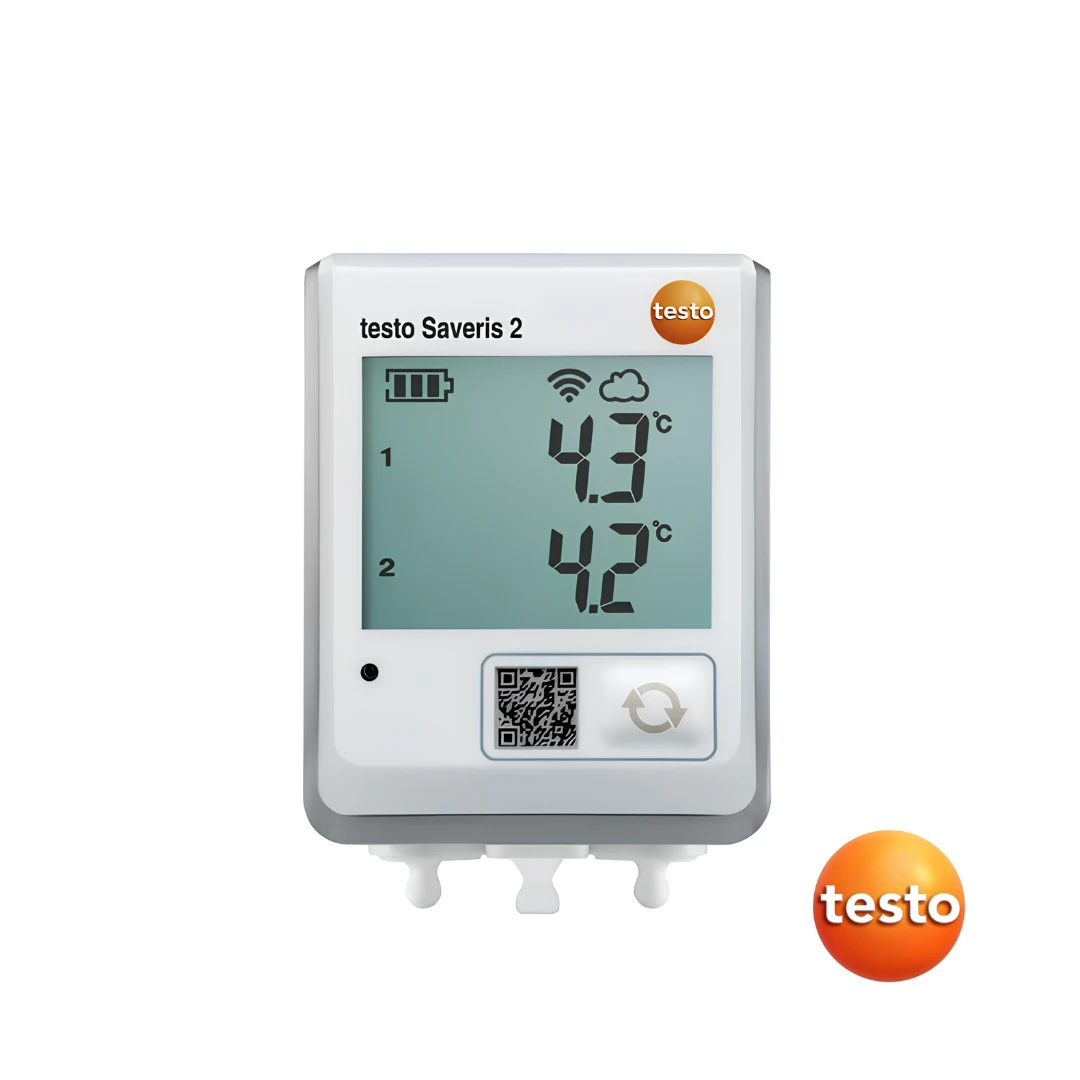 Testo Saveris 2-T2 - WiFi Data Logger with Display and 2 Connections for NTC Temperature Probes