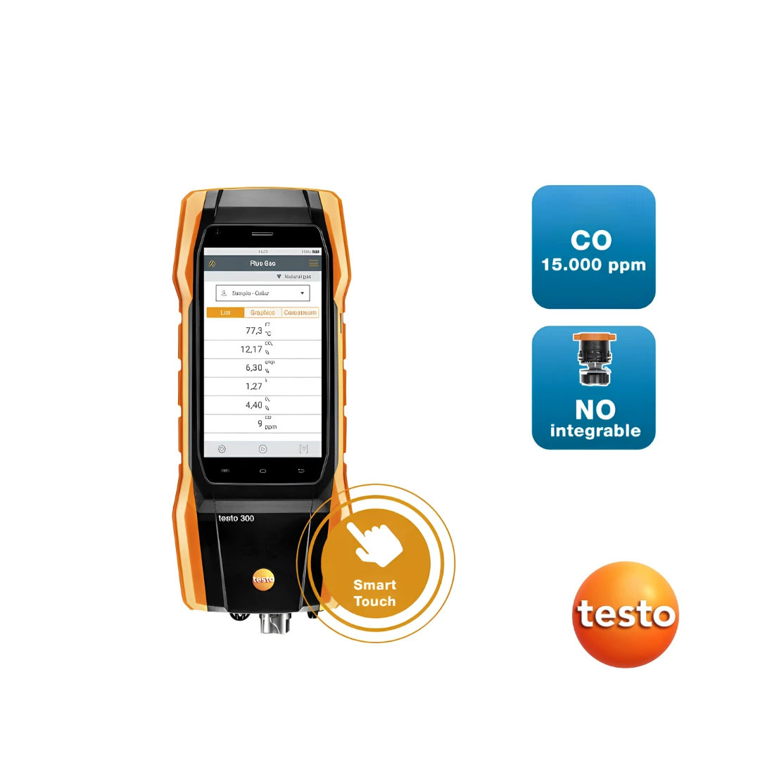 Testo 300 Longlife - Flue Gas Analyzer (O 2 , CO up to 15,000 ppm, NO - Can Be Retrofitted)