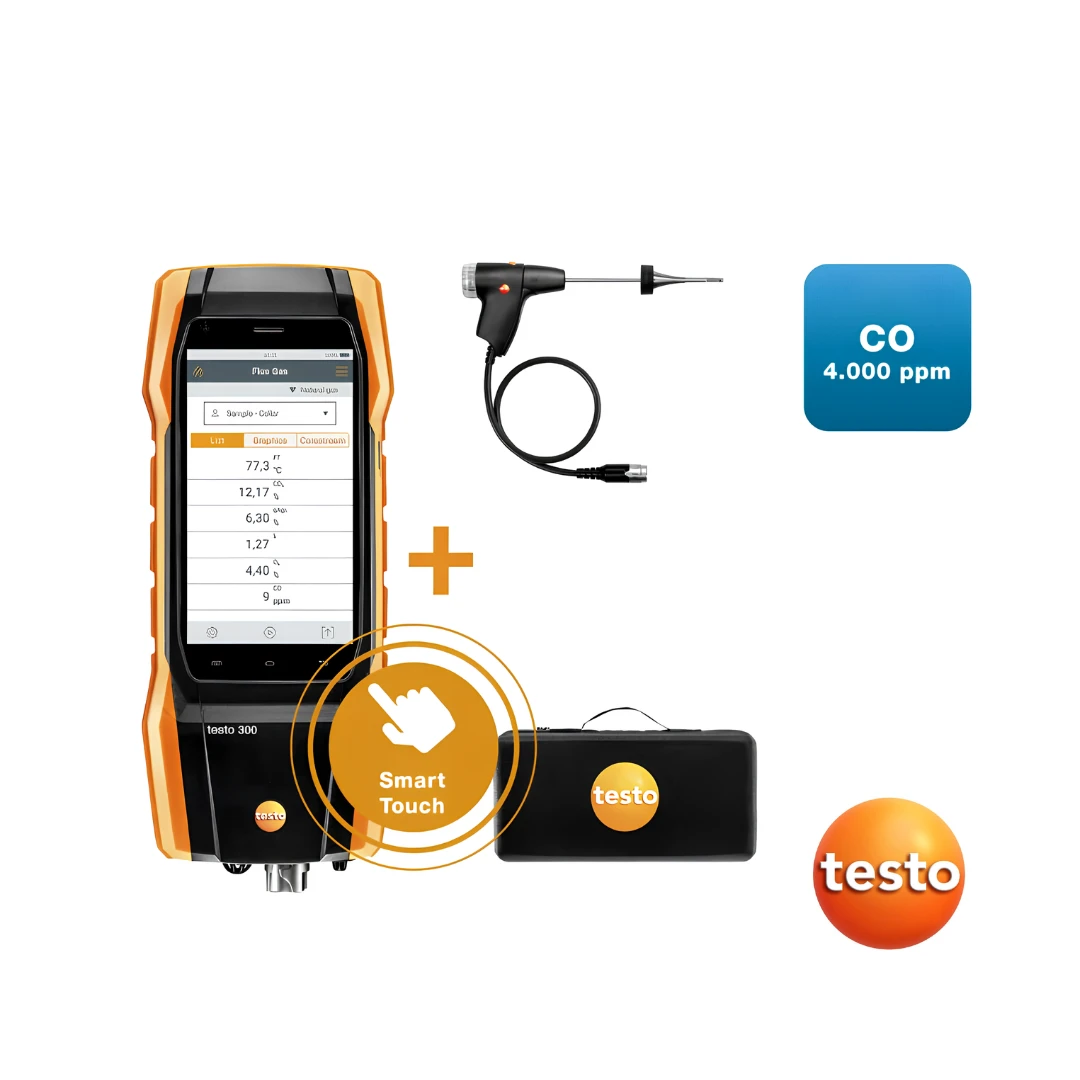 Testo 300 Kit 1 - Flue Gas Analyzer (O 2 , CO up to 4,000 ppm)