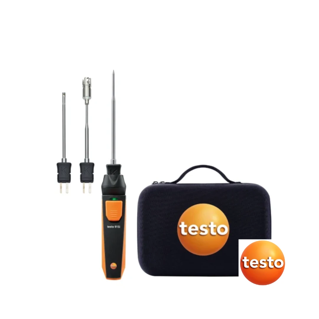 Testo 915i Temperature Kit - Thermometer with Temperature Probes and Smartphone Operation