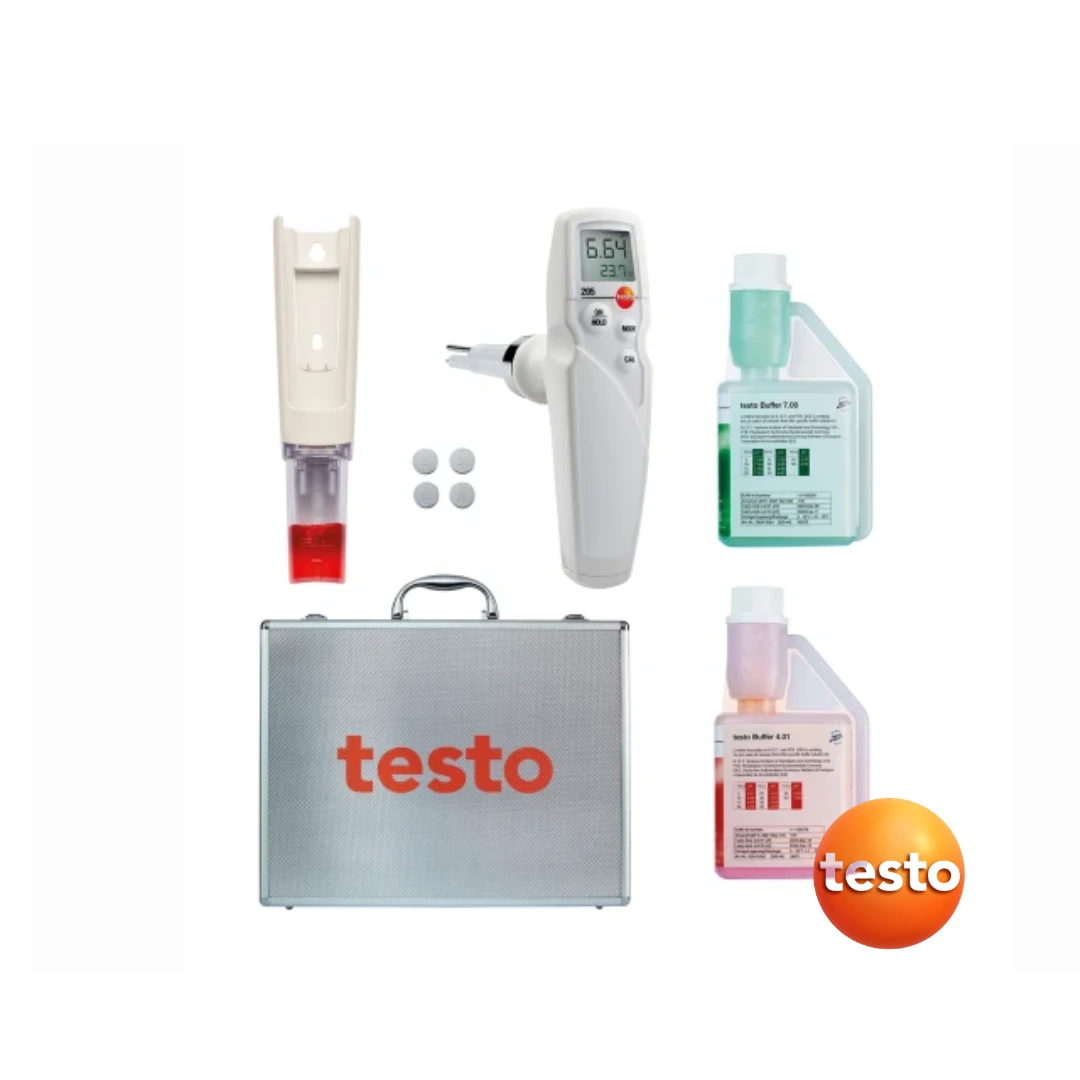 Testo 205 Starter Set - PH/Temperature Measuring Instrument for Semi-Solid Media