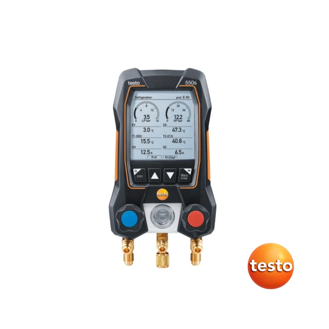 Testo 550s Smart Digital Manifold with Bluetooth and 2-Way Valve Block
