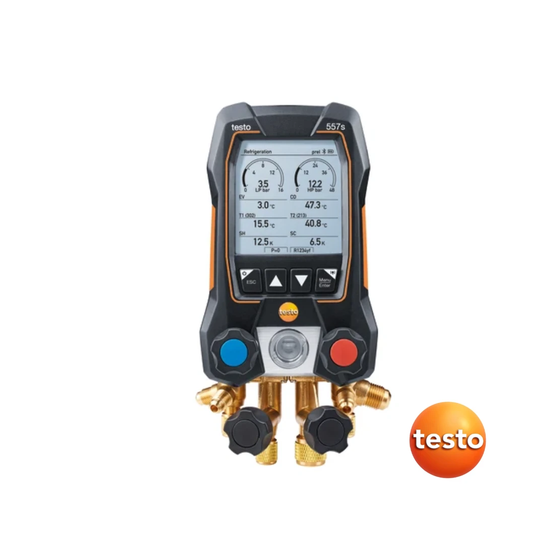 Testo 557s Smart Digital Manifold with Bluetooth and 4-Way Valve Block