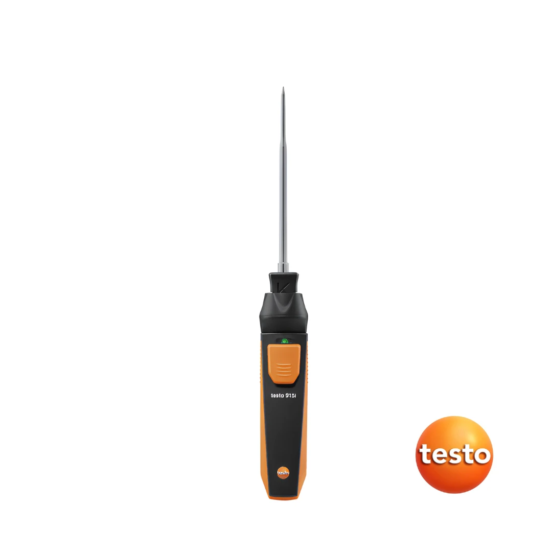 Testo 915i Thermometer with Immersion/Penetration Probe and Smartphone Operation