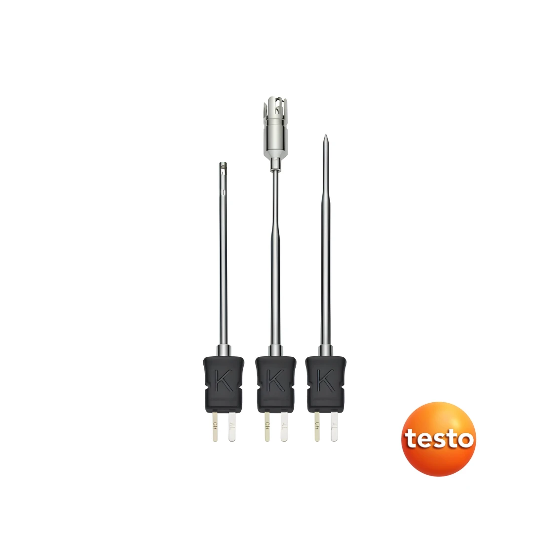 Testo Temperature Probe Kit - with Air Probe, Immersion/Penetration Probe and Surface Probe (TC Type K)
