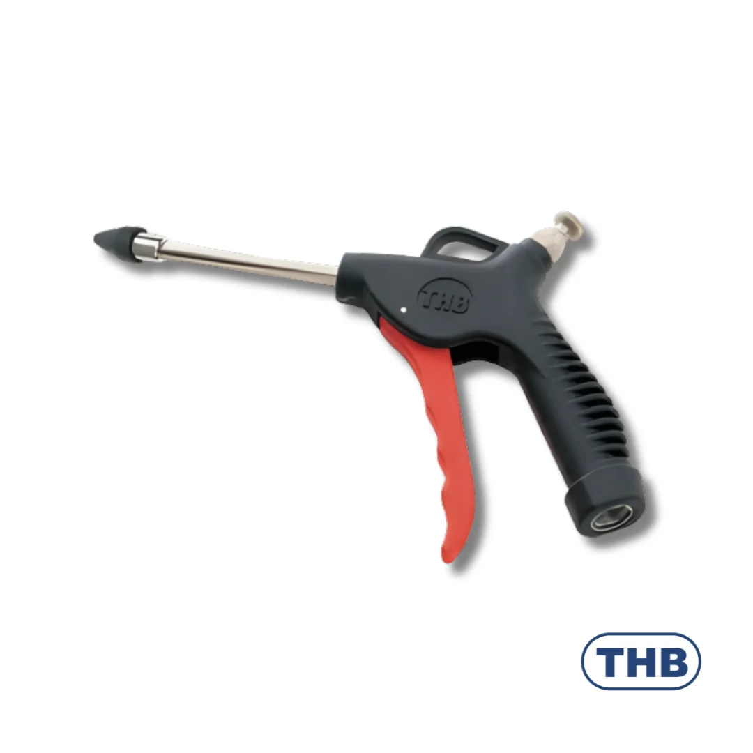 THB 1/4" Adjustable High Flow Air Blower Gun With Low Noise Rubber Tip B80EL
