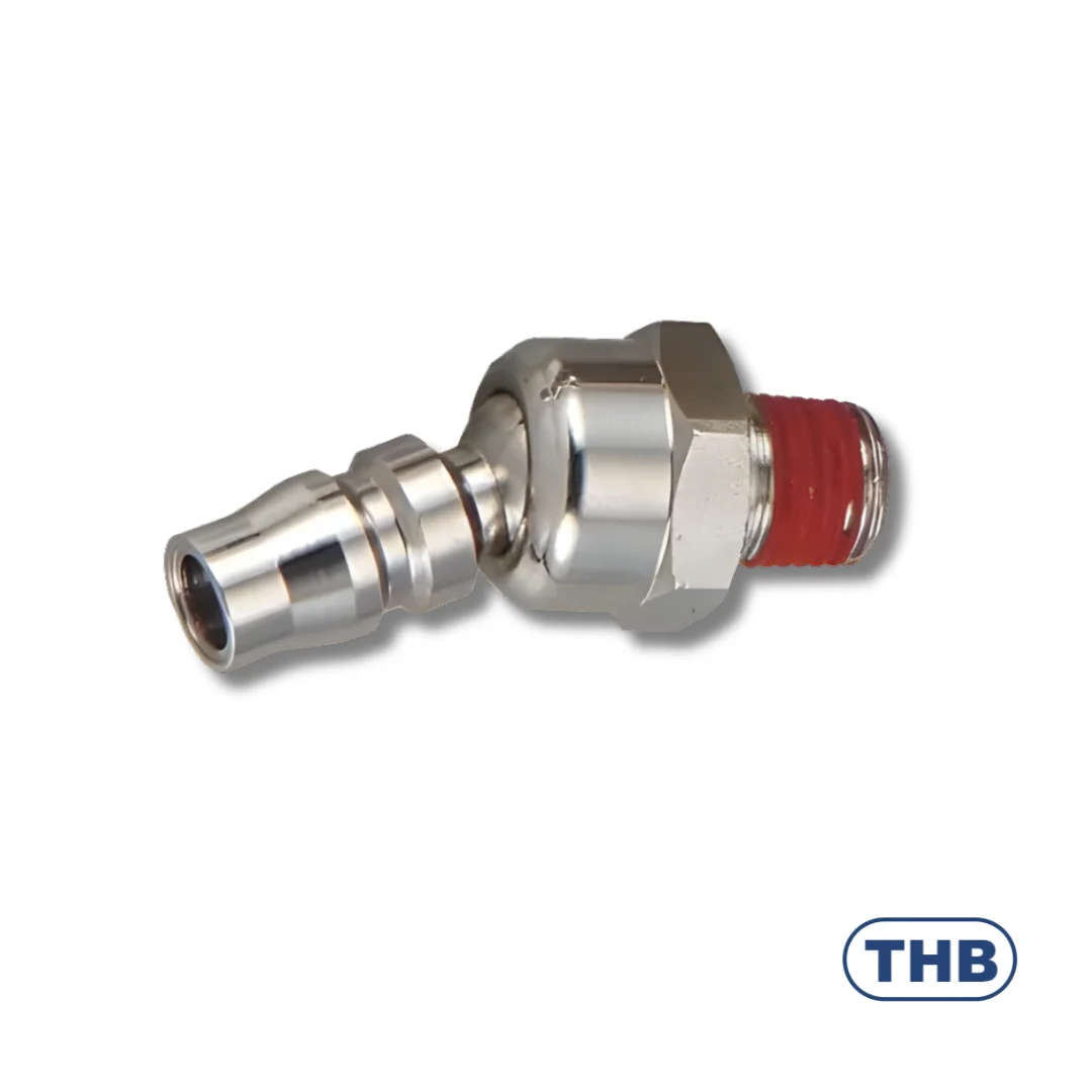 THB Swivel Fitting - Europe Type Plug 1/4" to PT 1/4" Male (J702G)