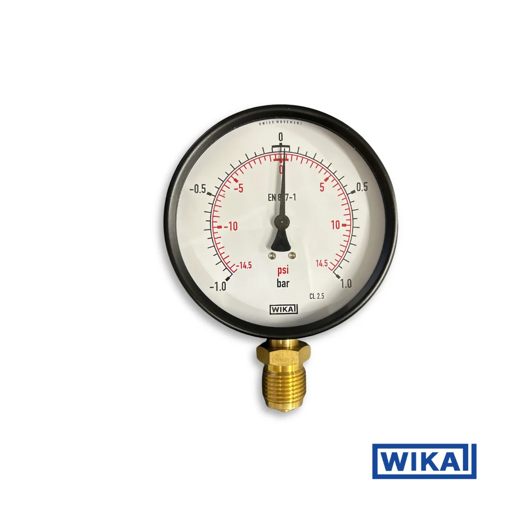 WIKA 111.10.100 General Compound Gauge, G1/2B, Bottom Connection