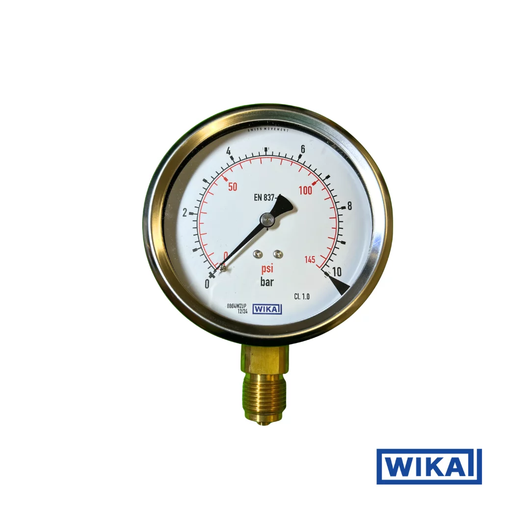WIKA  212.53.100 General Pressure Gauge, G1/2B, Bottom Connection