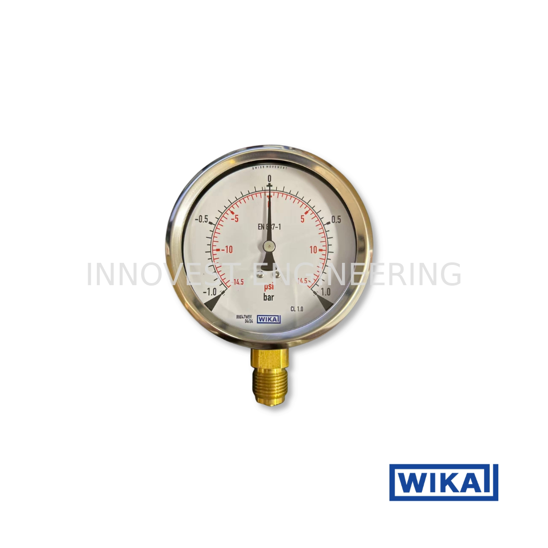 WIKA 212.53.100 General Compound Gauge, G1/2B, Bottom Connection