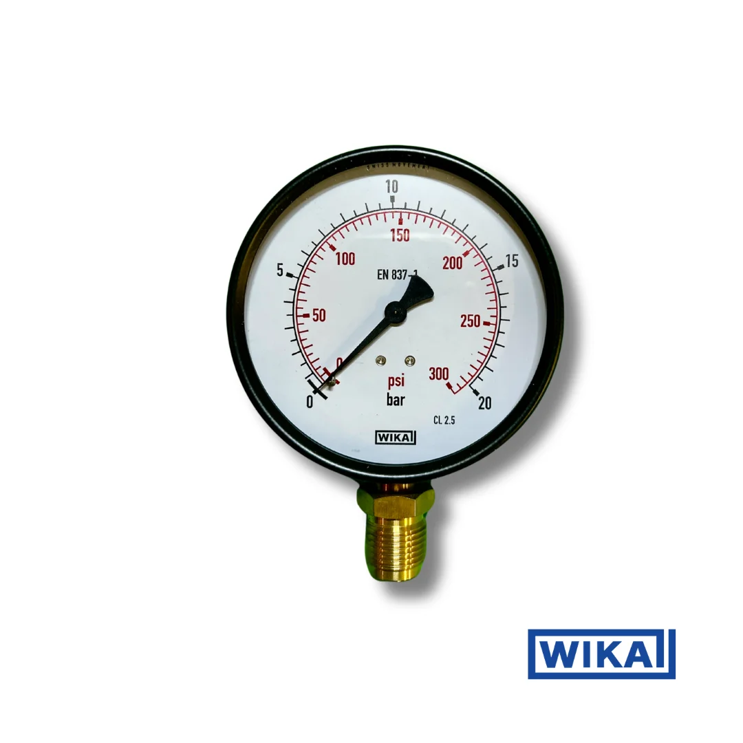 Wika 111.10.100 General Pressure Gauge, G1/2B, Bottom Connection