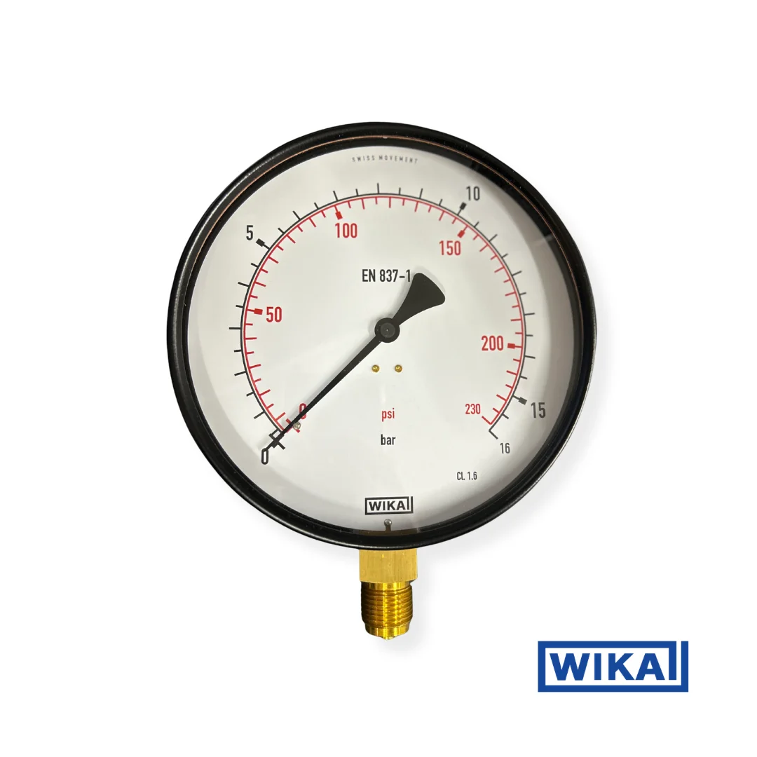 WIKA 111.10.160 General Pressure Gauge, G1/2B Bottom Connection