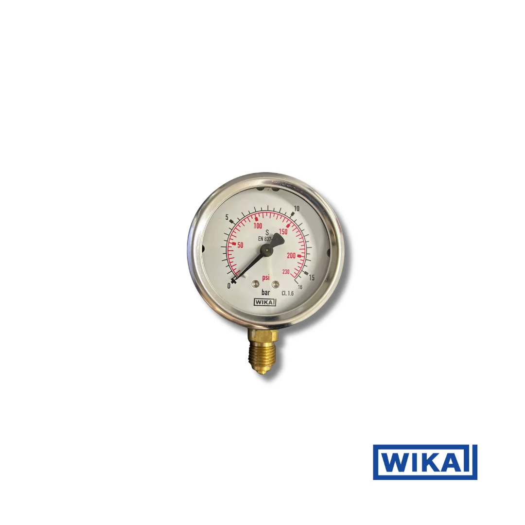 WIKA 212.53.063 General Pressure Gauge, G1/4B, Bottom Connection